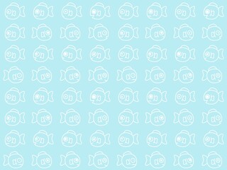 サカナのシームレスパターン　A-2'