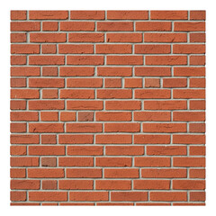 Fototapeta premium Red Brick Wall Texture Design Construction Material Brickwork Pattern Exterior Surface Solid on transparent background