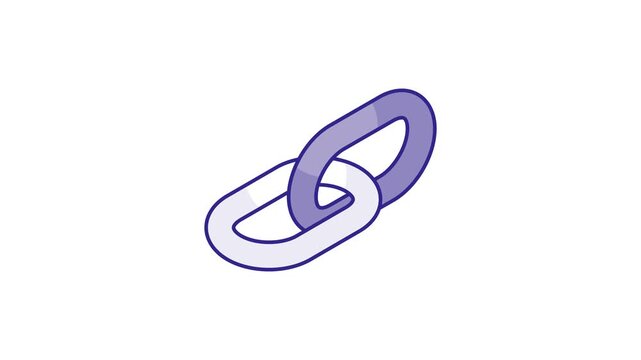 Chain link vector design in modern and trendy isometric style, easy to use