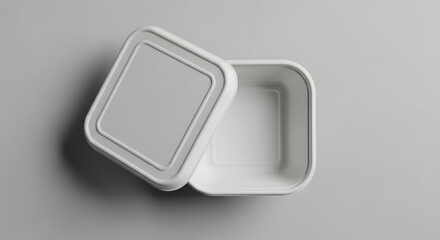 Blank Square Food Container Mockup Clean & Minimal Design