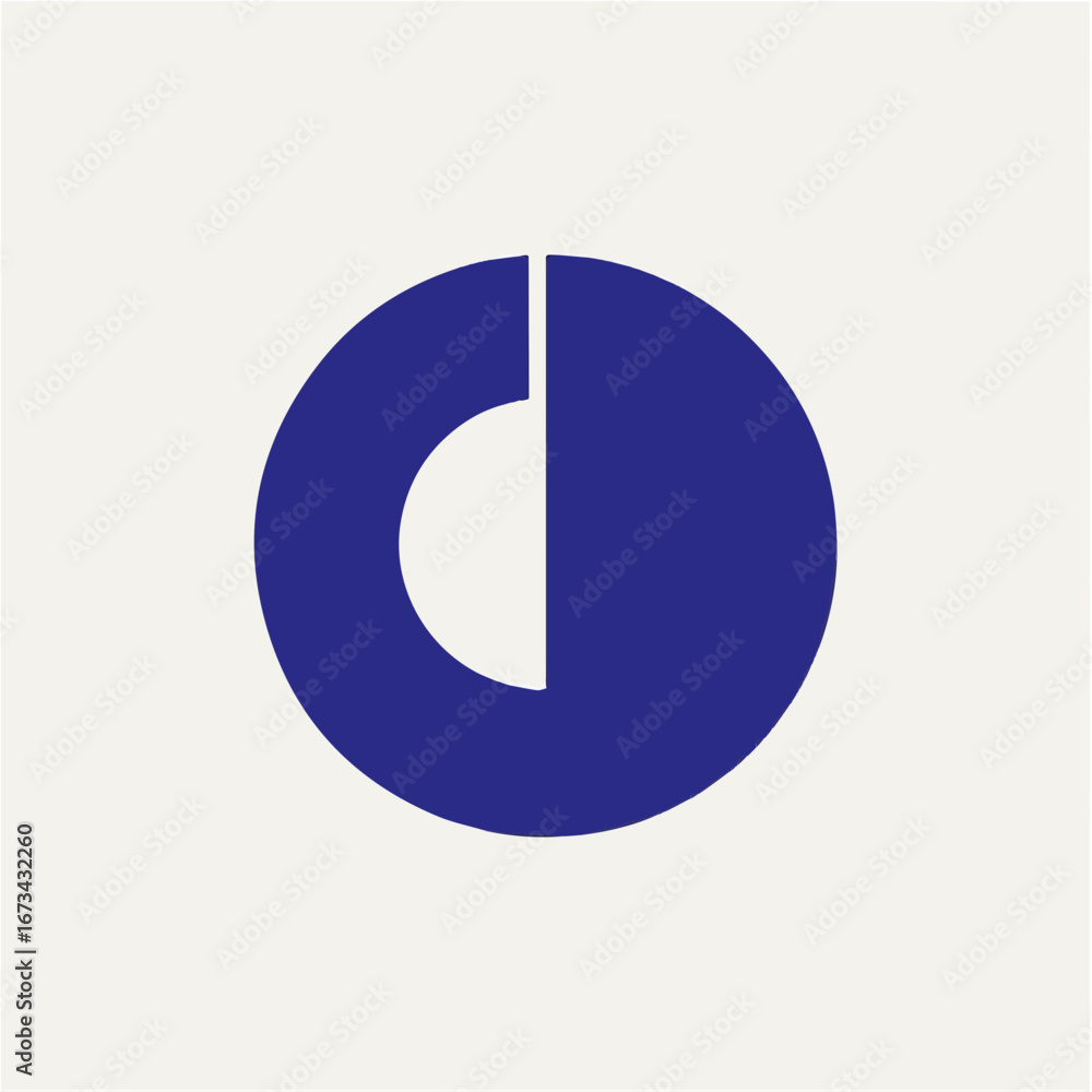 Poster simple modern design element with dark blue color, ideal for branding and logo use.