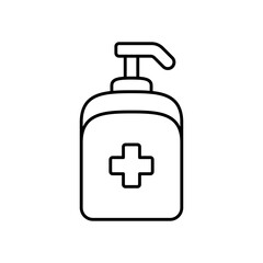 Hand Soap Hygiene Line Icon: Washing and Personal Care