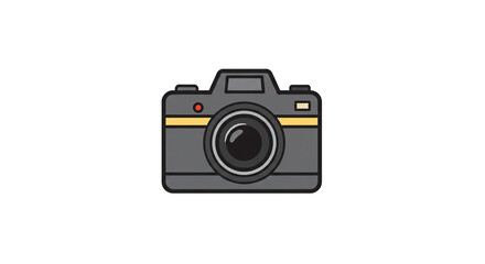 Fototapeta premium Modern digital camera icon perfect for photography, travel, and media projects, ready to capture moments.