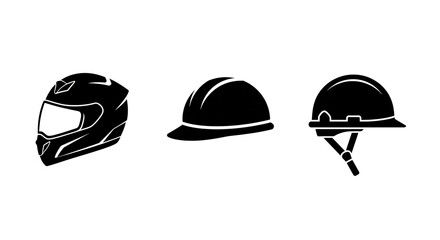 Fototapeta premium Vector illustration showcasing safety helmets ideal for construction, sports, and industrial safety campaigns