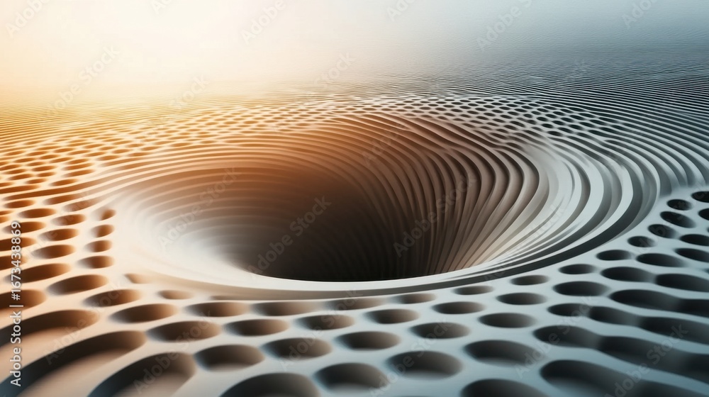 Aufkleber holographic chrome gradient wave pattern in abstract form.