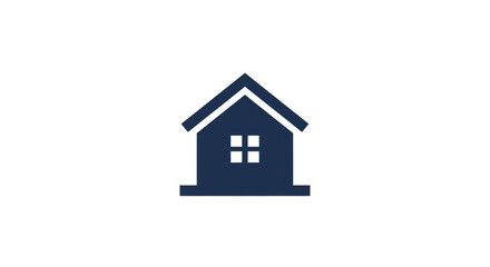 Modern simple house icon symbolizing home ownership and real estate investments