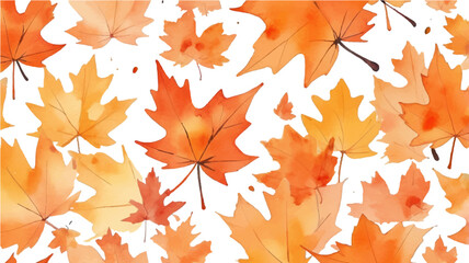 Obraz premium Autumn leaves seamless pattern background with colorful fall foliage design