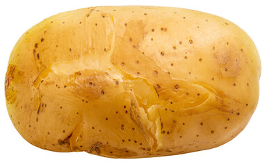 Boiled whole potatoes for cooking ingredients, isolate on white background with clipping path PNG file.