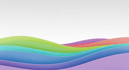 Smooth Pastel Wave Banner Gradient