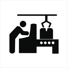 industrial icons. simple solid vector