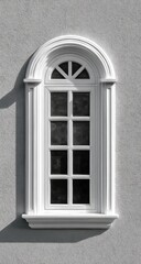 Fototapeta premium Arched Window Detail in Black and White