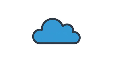 Fototapeta premium Cloud computing icon representing data storage, technology, and digital connectivity for modern design
