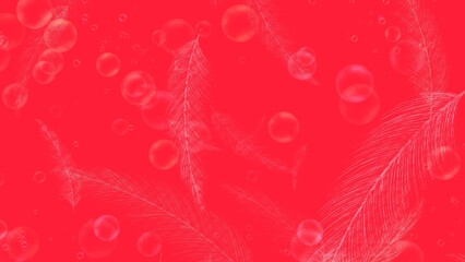 Red Background with Bubbles Bright Red Watercolor Marble Abstract Background.