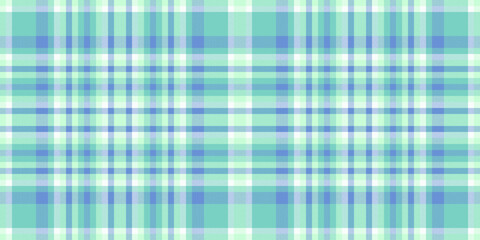 Gift paper pattern textile texture, turkish vector seamless tartan. Easter background fabric plaid check in teal and light colors.