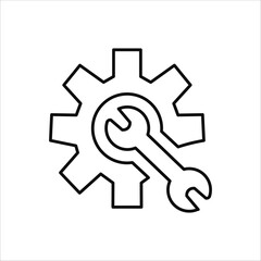 mechanical icons. simple line vector