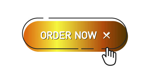 Golden CTA button with text: Order now and cutlery icon.