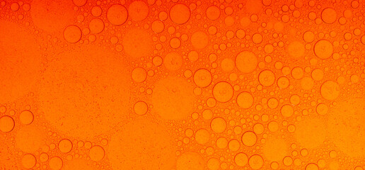 Macro microscope Red bubble texture, Close-up Green bubbles and drops oil background . blue green...