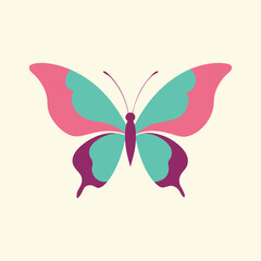 Butterfly vector illustration with colorful wings and decorative design