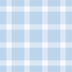 Pastel blue and white plaid pattern. Soft, classic design for backgrounds, textiles, or web design. Creates a calming, versatile feel. Seamless texture.