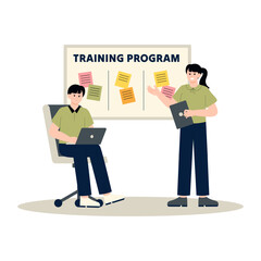 Work Training program illustration