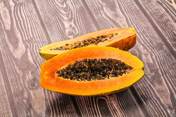 Ripe sweet juicy papaya fruit