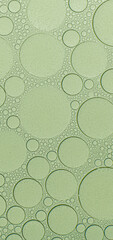Macro microscope green bubble texture, Close-up Green bubbles and drops oil background . blue green water bubbles, close up golden oil drop for cosmetic