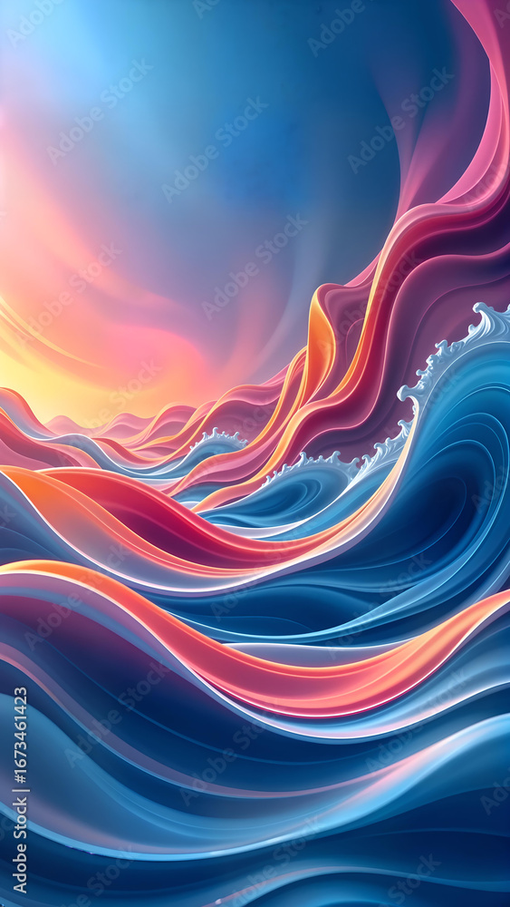 Fototapete minimal gradient backgrounds combined with hyper-realism create a captivating visual balance.