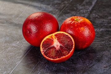 Red sweet juicy orange fruit