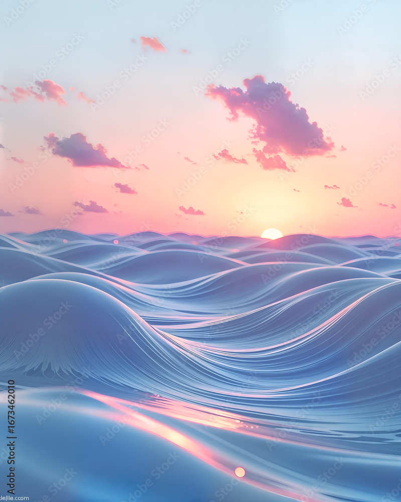 Fototapete minimal gradient backgrounds combined with hyper-realism create a captivating visual balance.