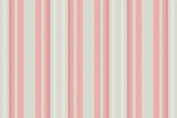 Obraz premium Minimal textile lines stripe, present vector seamless vertical. Calm texture fabric pattern background in white and red colors.