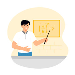 Male teacher teaching Illustration
