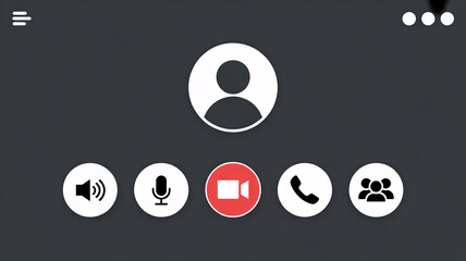 Engage your audience with this virtual meeting interface, perfect for demonstrating online collaboration and video conference apps