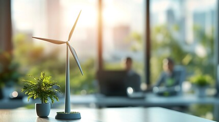 Sustainable energy solutions for business offices promoting eco friendly initiatives and green innovation