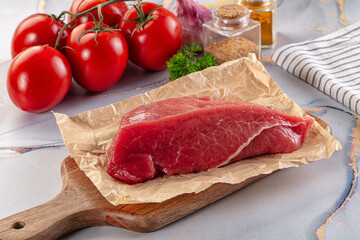 Raw beef meat fillet piece