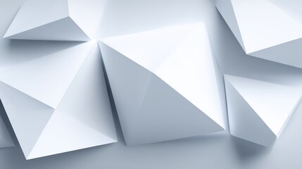 Abstract geometric white paper background with angular shapes and clean modern design
