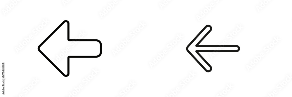 Poster directional arrows in vector format for graphic design use