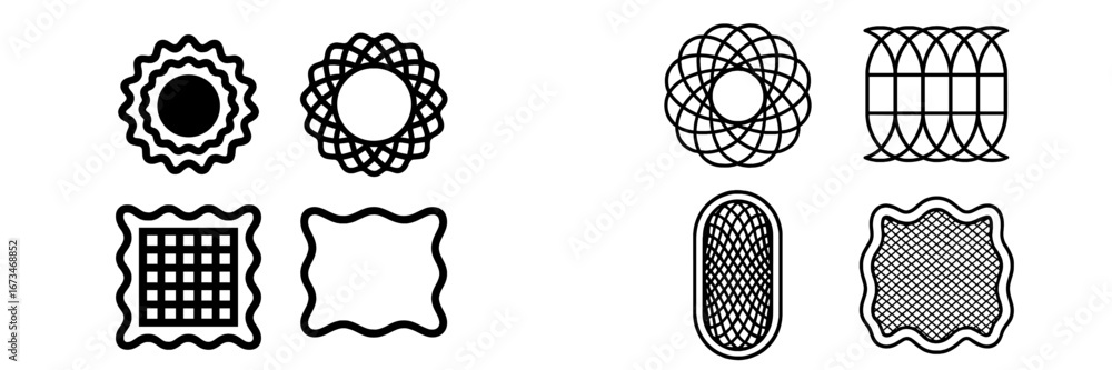 Poster creative vector illustrations of abstract shapes and patterns