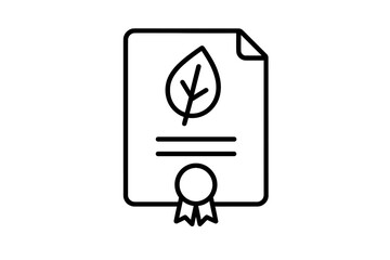 Certificate of sustainability symbolizing eco-friendly practices