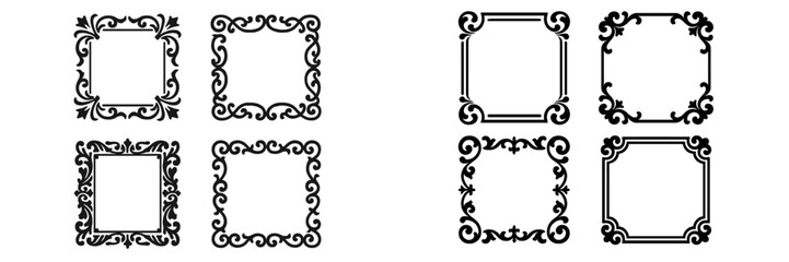 Elegant vintage decorative frames for artistic displays