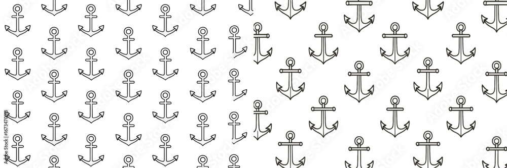 Poster nautical anchor pattern design for various creative projects
