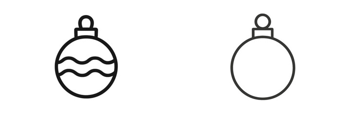 Obraz premium Vector illustration of simple decorative Christmas ornaments