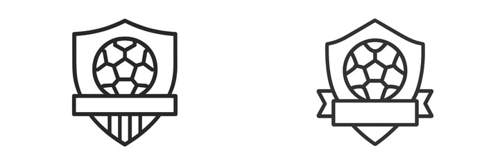 Vector illustration of soccer badges ready for branding and design