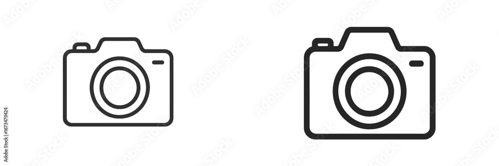 Poster two simplistic vector cameras designed for modern projects