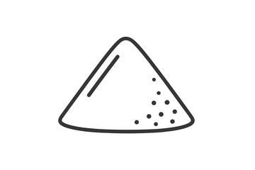 Granular substance in a pyramid shape with dotted texture