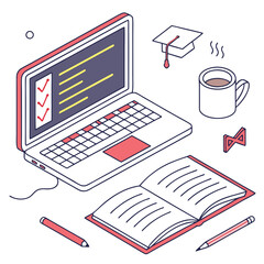 Obraz premium notebook with pen and glasses