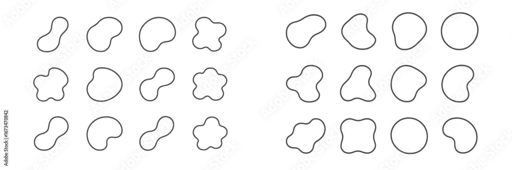 Poster abstract vector shapes for design and creative projects