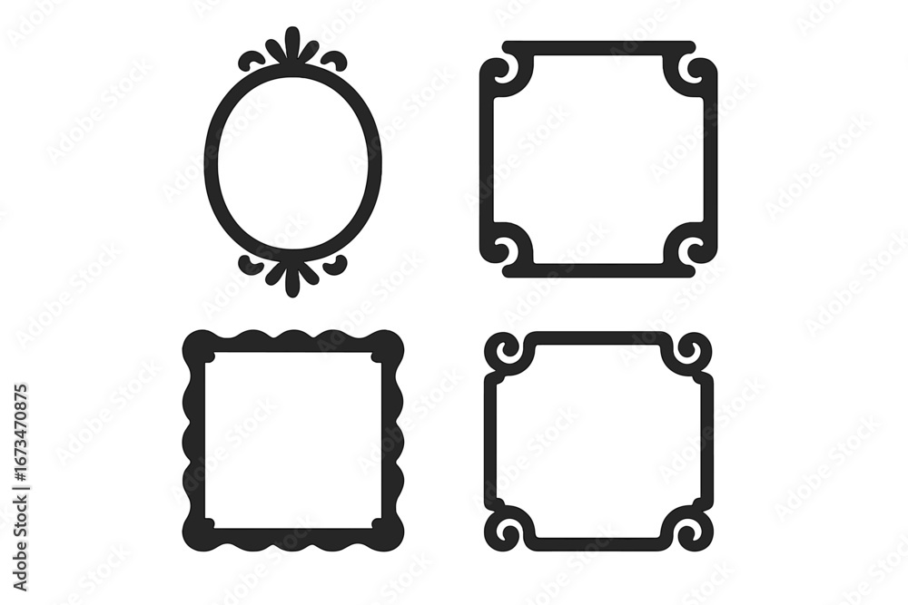 Poster decorative frame collection suitable for various design projects