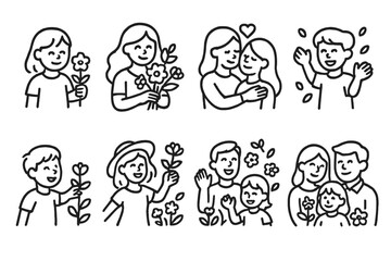 Vector illustration of diverse people enjoying nature and connections