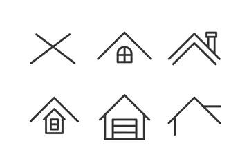 Obraz premium Various house roof designs and outlines for architectural concepts