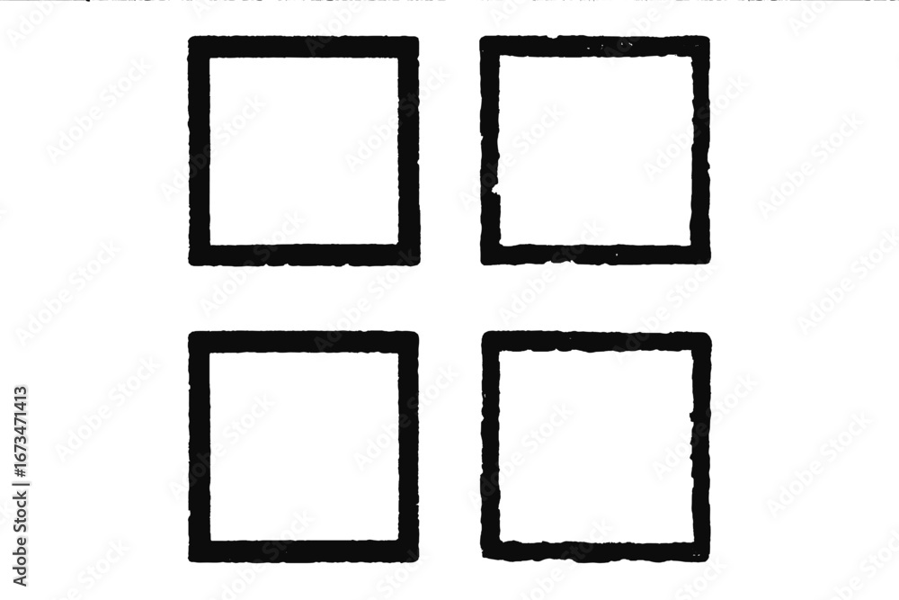 Poster black outline squares in a grid pattern for design projects